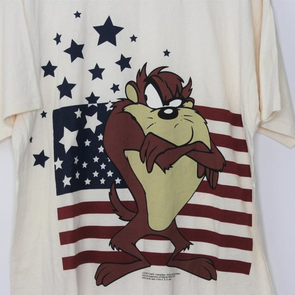 VTG Taz Mania 1997 90's Looney Tunes T-Shirt C606 - Picture 2 of 7